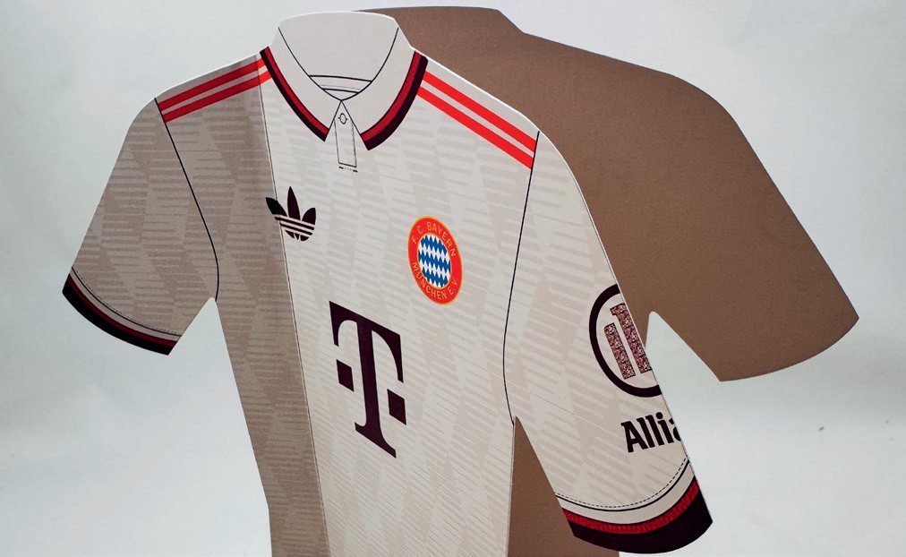 Trikot-Aufsteller aus Karton