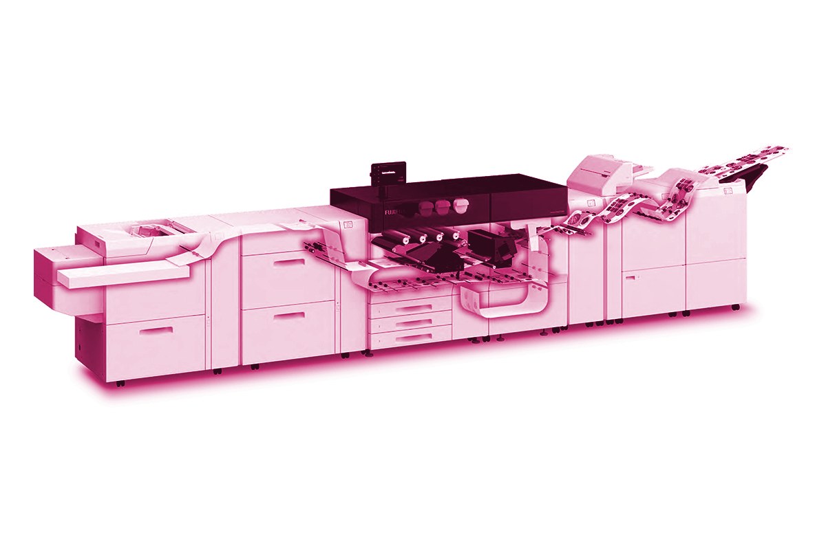 Digitaldruckmaschine mit Inline-Finishing